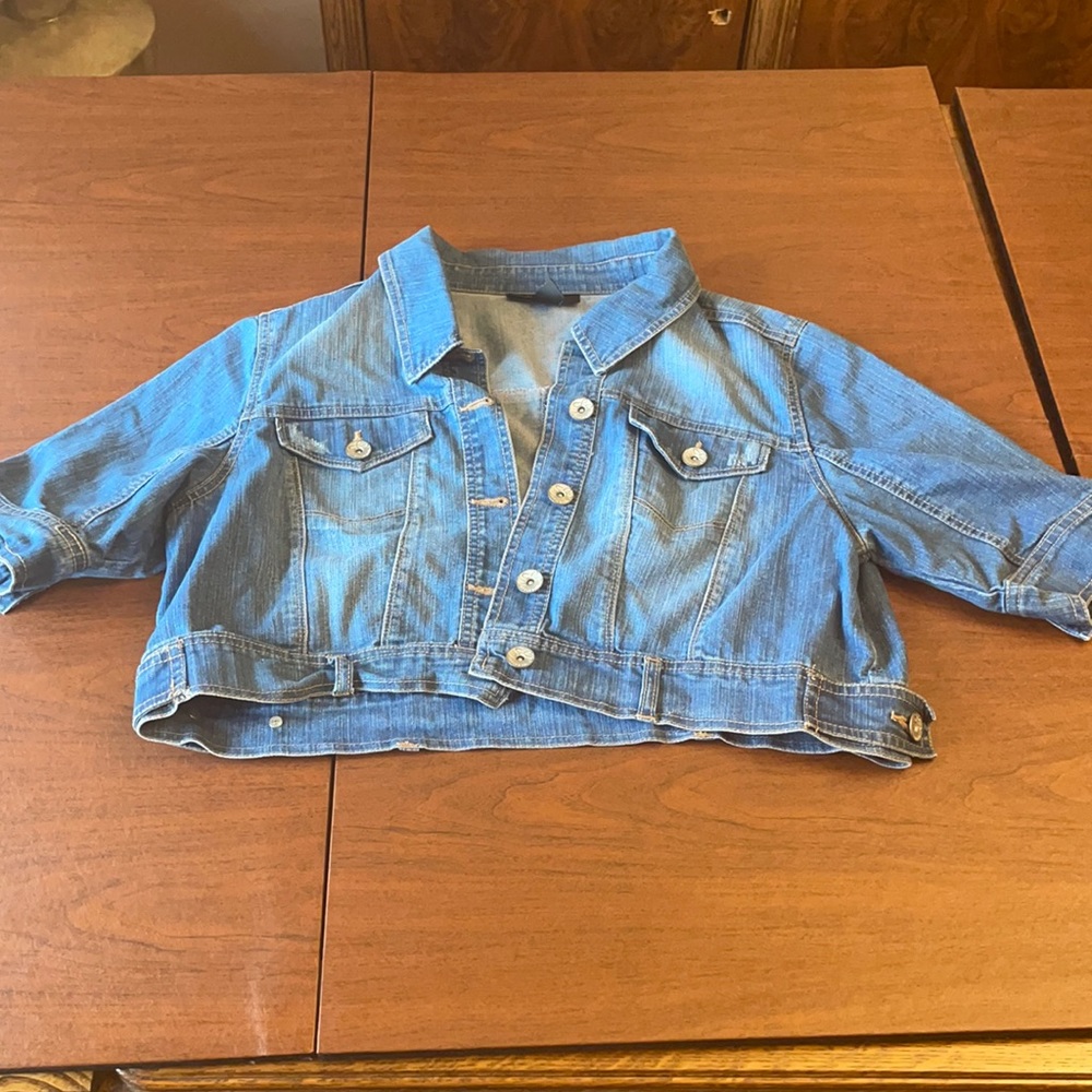 Style&co denim cropped jackets